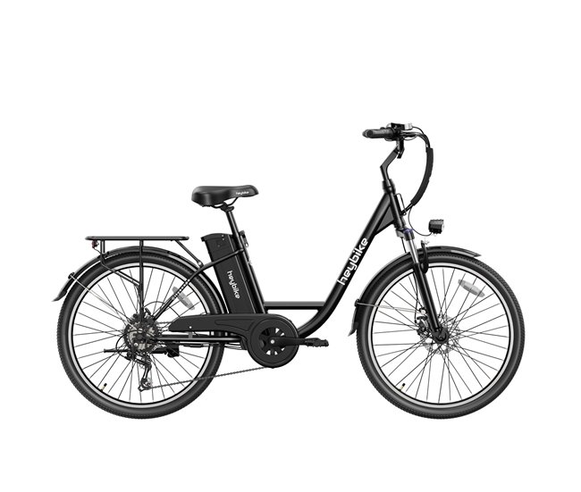 Heybike Cityscape E-Bike - Neumáticos De 26  Pulgadas 250W Batería 36V10AH Negro