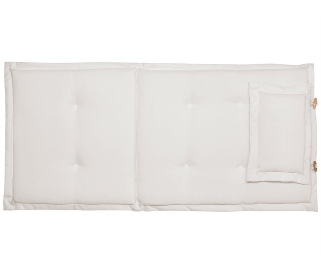 Beliani Cojín de asiento MAUI Blanco/ Beige