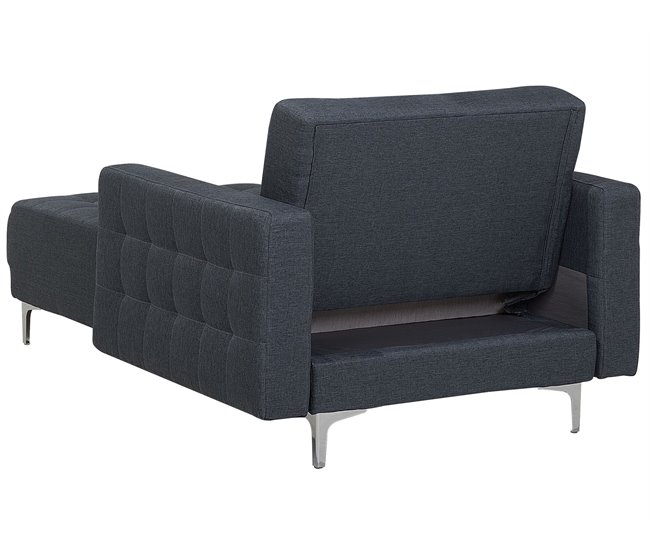Beliani Chaise longue Poliéster ABERDEEN Grafito