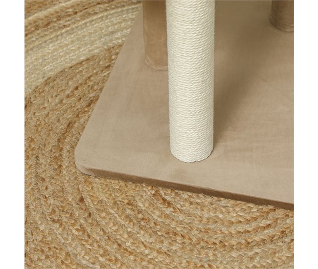 Árbol para Gatos Aglomerado de Madera, Yute PawHut Marron