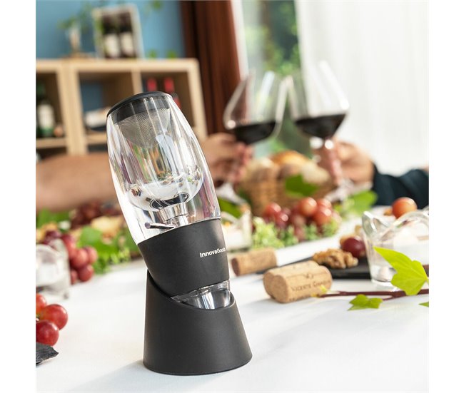 Aireador de Vino con Filtro, Soporte y Funda Transparente