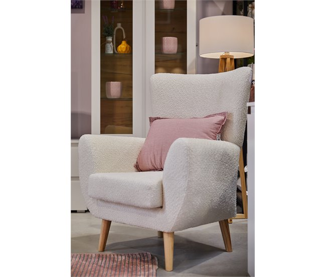 Sillón decorativo color blanco BOB Blanco
