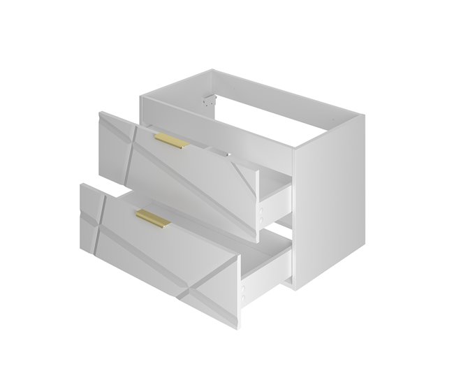 Mueble bajo lavabo encimera Aurora 80 Blanco