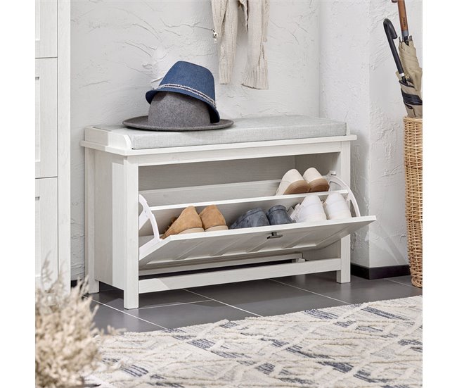 Banco Zapatero Con 1 Puertas SoBuy Blanco
