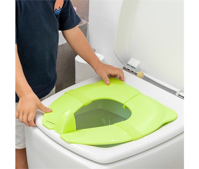 Reductor de WC Plegable para Niños Verde