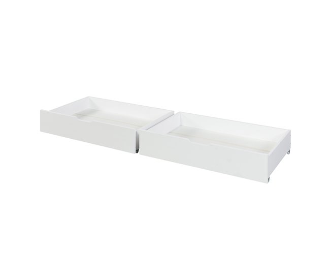Set de 2 cajones debajo de la cama Ydre con ruedas 