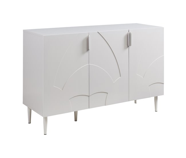 Aparador Starvili con 3 puertas MDF [en.casa] 115 Beige