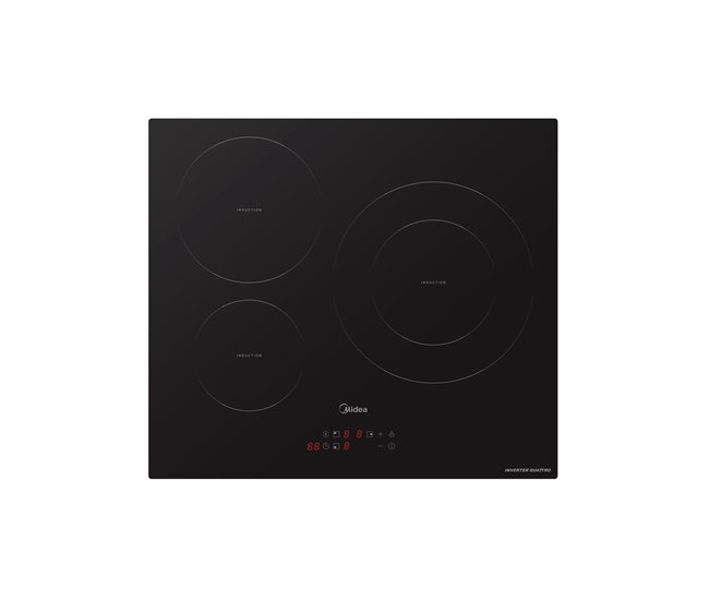 Placa de inducción MIDEA MIH720T239K0 3 zonas 59cm negro Negro