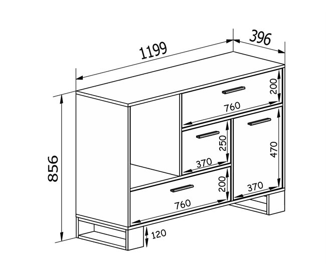 Aparadores para salón Roble