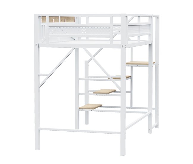 Cama alta para niños 145x255 Blanco