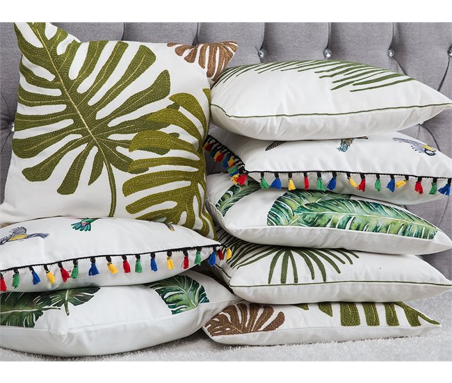 Beliani Cojín decorativo ZENOBIA Multicolor