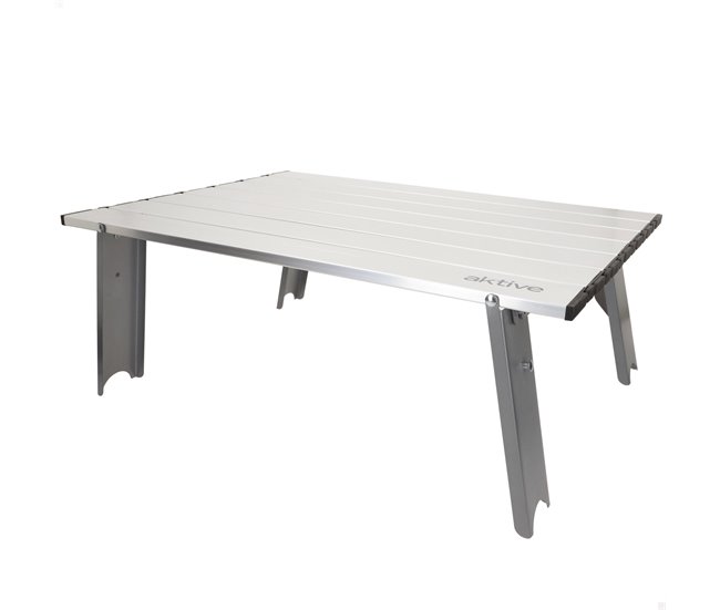 Aktive Mesa plegable pequeña camping aluminio ultraligera Gris
