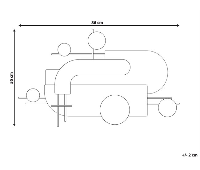 Beliani Decoración de pared LUTETIUM Negro