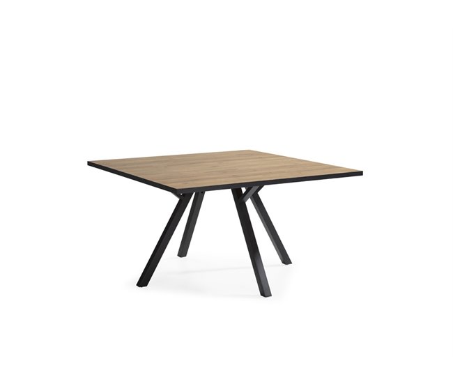 Mesa de comedor MILENA cuadrada 136cm roble negro Madera