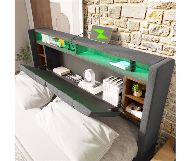 Camas de matrimonio 169x223 Gris