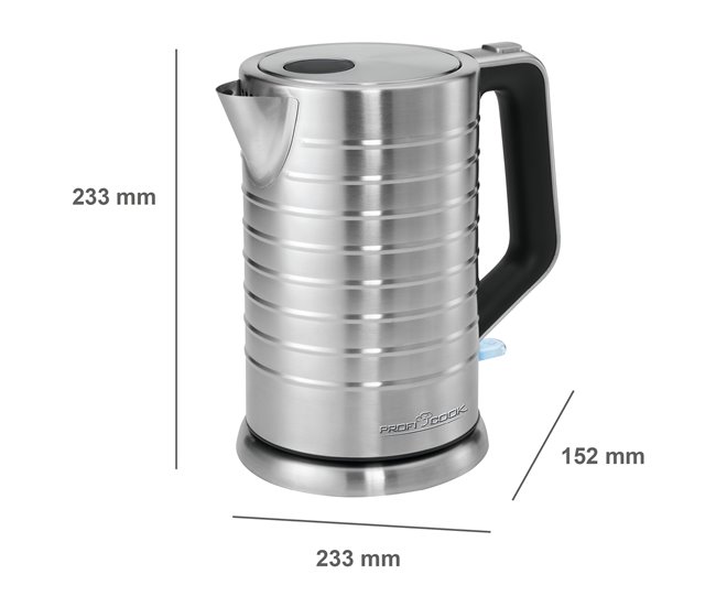 Hervidor de Agua Eléctrico Proficook WKS1119 Plateado