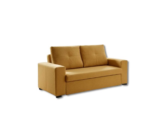 Sofá Cama Alta Gama 3 Plazas Capri Amarillo
