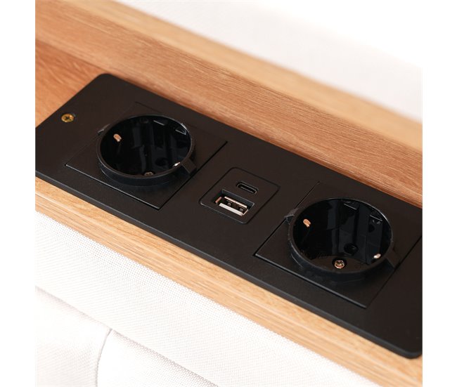 Camas de matrimonio 164x204 Beige