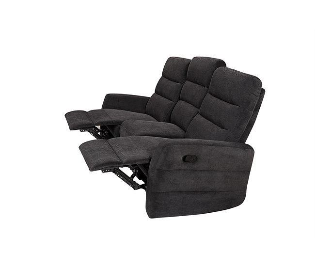 Sofá 3 plazas relax manual ZEUS color gris Gris