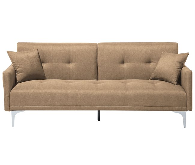 Beliani Sofá cama Poliéster LUCAN Beige