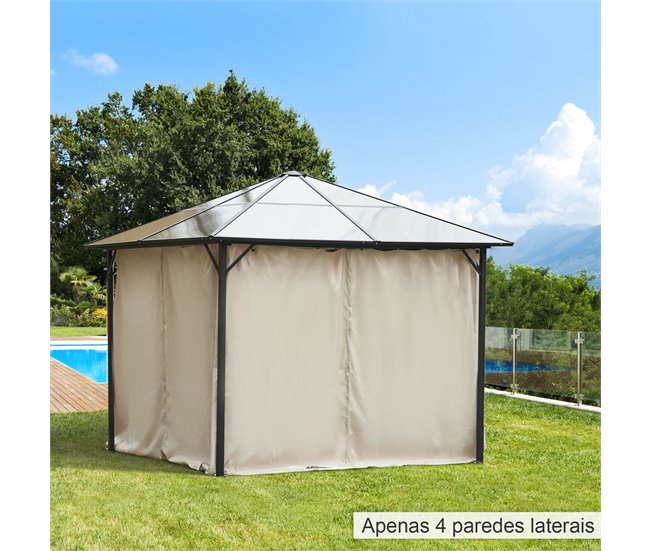 Paredes para Cenador Poliéster Outsunny Beige