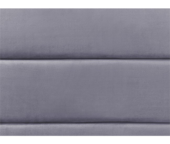 Beliani Cama con almacenaje Terciopelo ROUEN Gris Oscuro