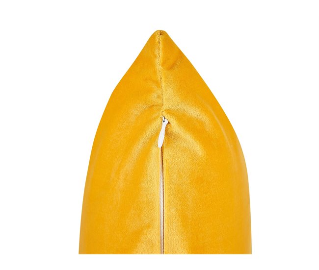 Beliani Cojín decorativo PINUS 45x45 Amarillo