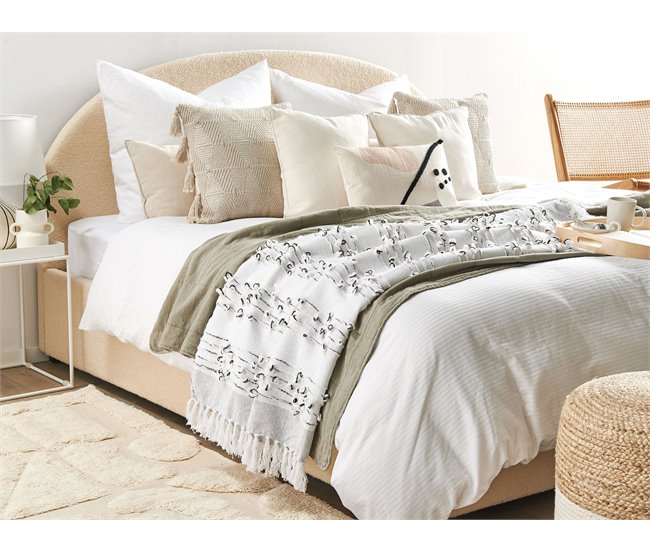 Beliani Manta YAMALAK Gris Claro