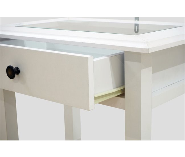 Mesa auxiliar con 1 cajón MELODY Blanco