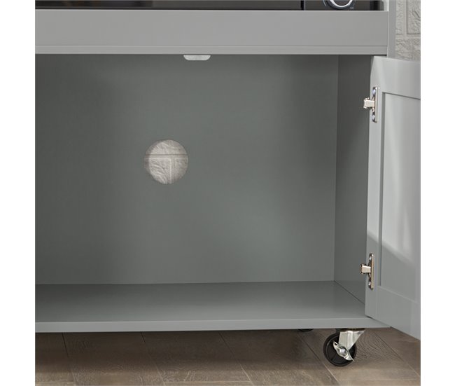 Aparador Cocina con Ruedas 3 Puertas y 1 cajón FSB78-HG SoBuy Gris Claro
