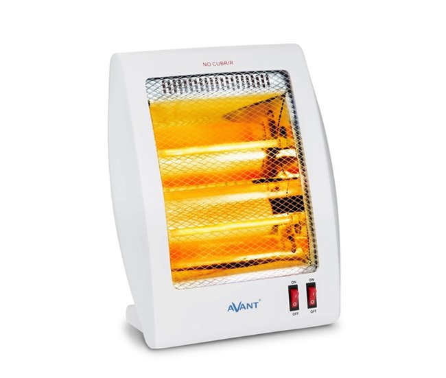 Estufa Eléctrica De Cuarzo con 2 Tubos Aluminio