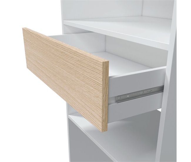 Armario Vestidor Aura Natural/ Blanco