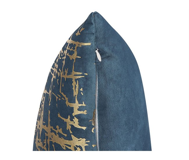 Beliani Cojín decorativo GARDENIA 45x45 Azul