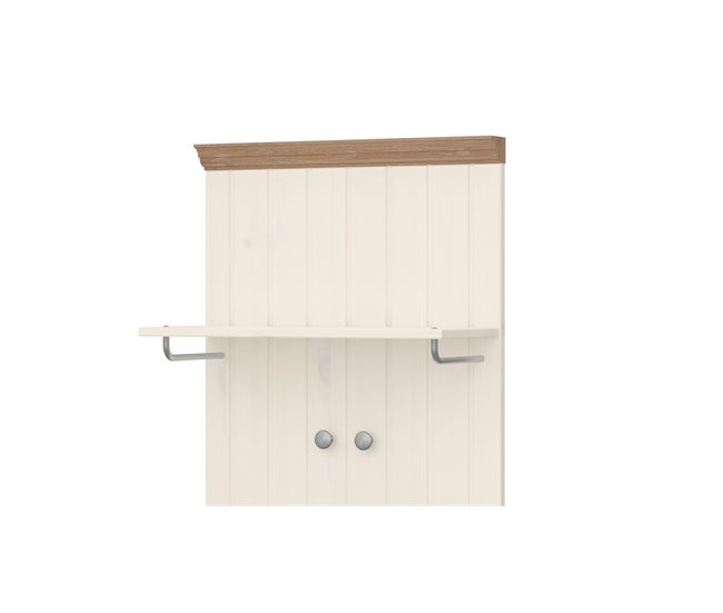 Recibidor de pared MONACO blanco y Marrón Blanco