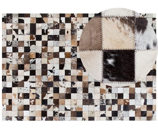 Beliani Alfombra de pelo corto CERLI 160x230 Beige