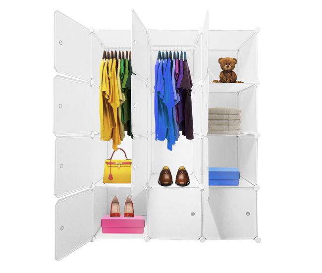 Armario Vestidor Cube Personalizable Boxed Elite 12 Cubos/Puertas 111 Blanco