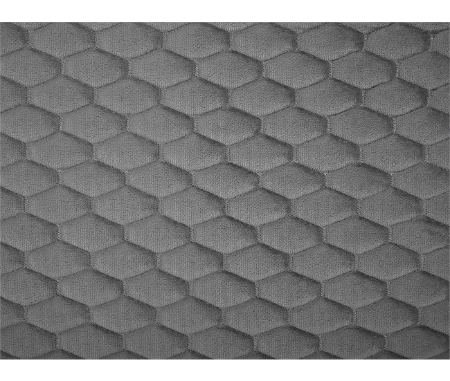 Beliani Cama Terciopelo BAYONNE 151x212 Gris Claro