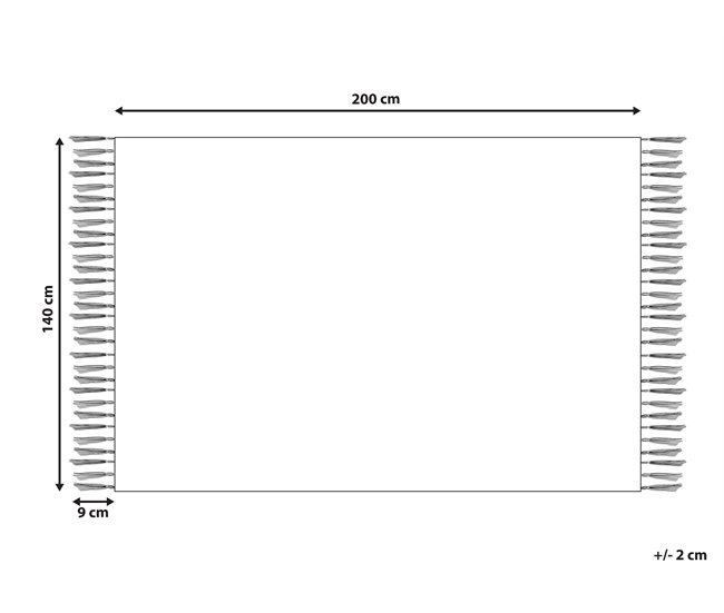 Beliani Alfombra de pelo corto HANLI 140x200 Gris