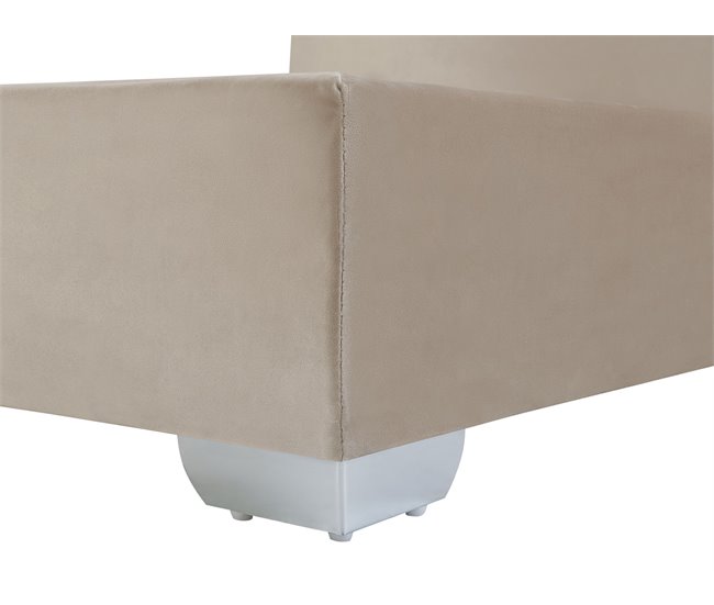 Beliani Cama continental Terciopelo CONSUL 191x212 Beige