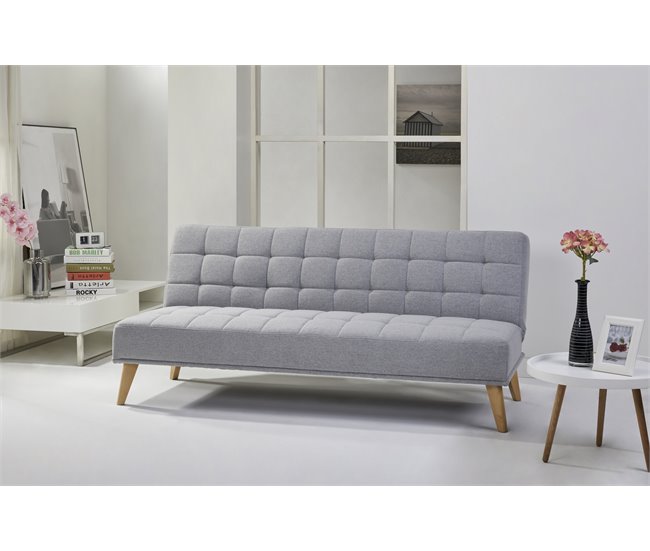 Sofá cama de tela OLIVIA Gris
