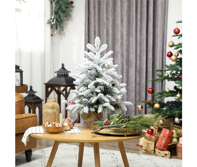 Árbol de Navidad Plástico, Lino HOMCOM, hogar - decoración Verde