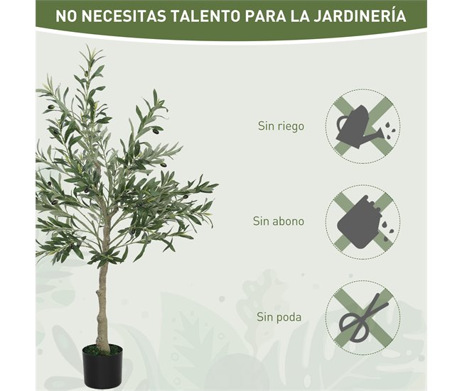 Olivos Artificiales Seda HOMCOM, hogar - decoración Verde