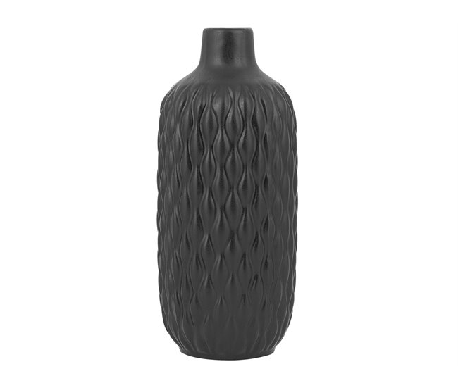 Beliani Jarrón decorativo EMAR Negro