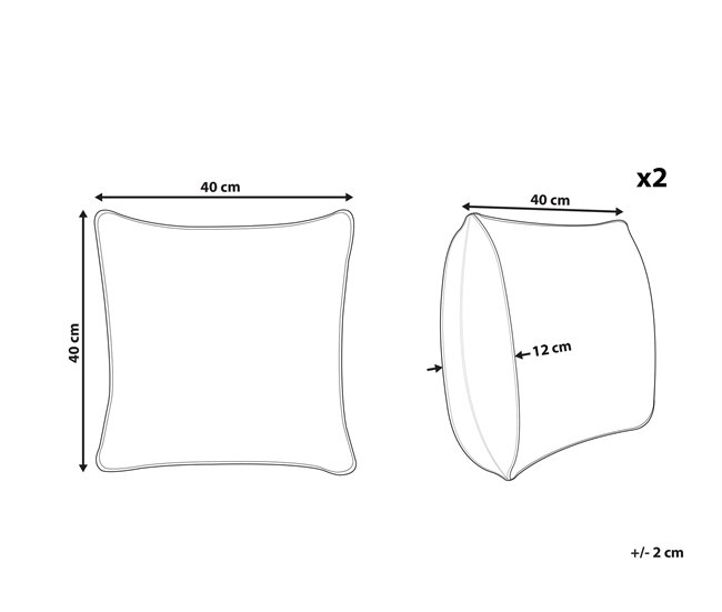Beliani Cojín decorativo RADZKOT 40x40 Amarillo