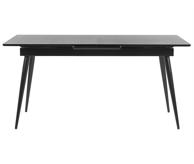 Beliani Mesa de comedor extensible MALDON 90x160 Negro