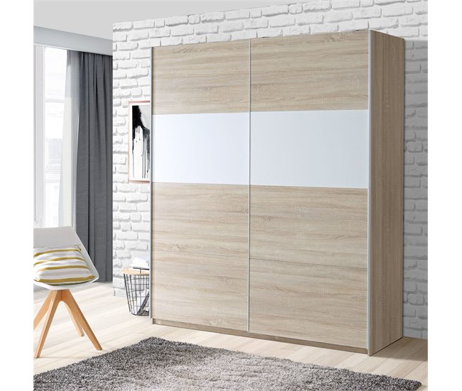 Armario SKIVE puertas correderas 170x209cm Roble