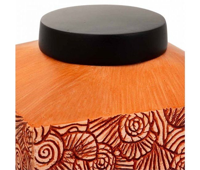 Caja decoración de poliresina Naranja