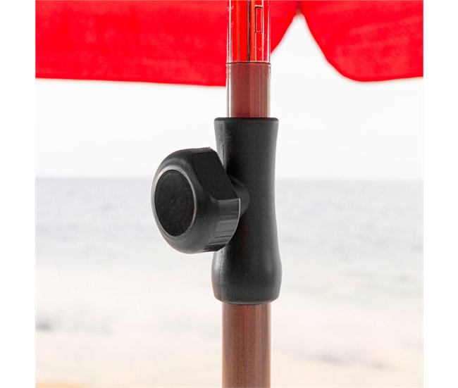 Aktive Sombrilla playa grande inclinable UV30 c/funda 200x200 Azul