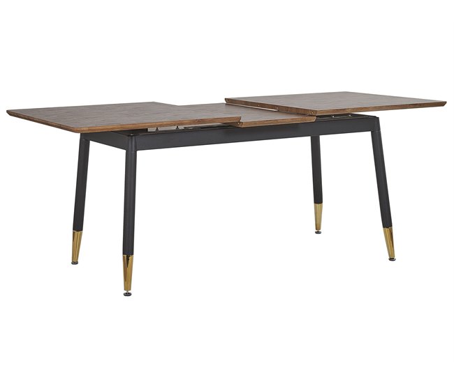 Beliani Conjunto de 2 mesas auxiliares CAMROSE 90x160 Marron