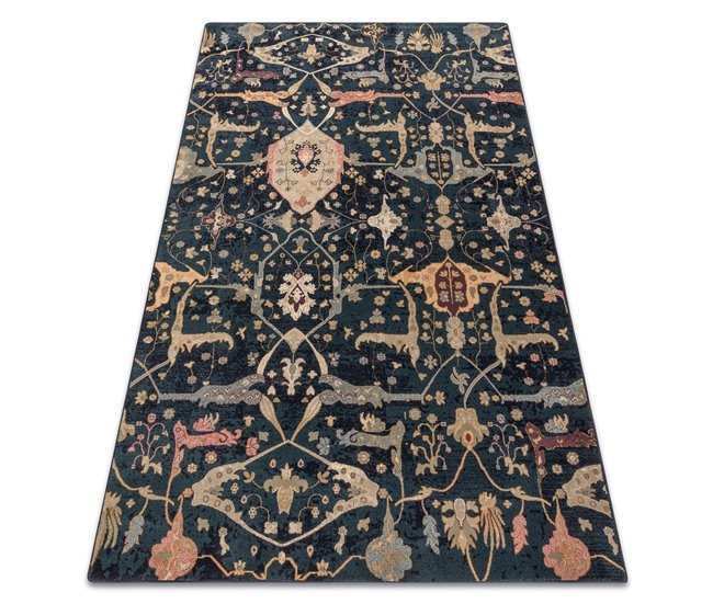Alfombra de lana POLONIA Persej oriental 200x300 Azul